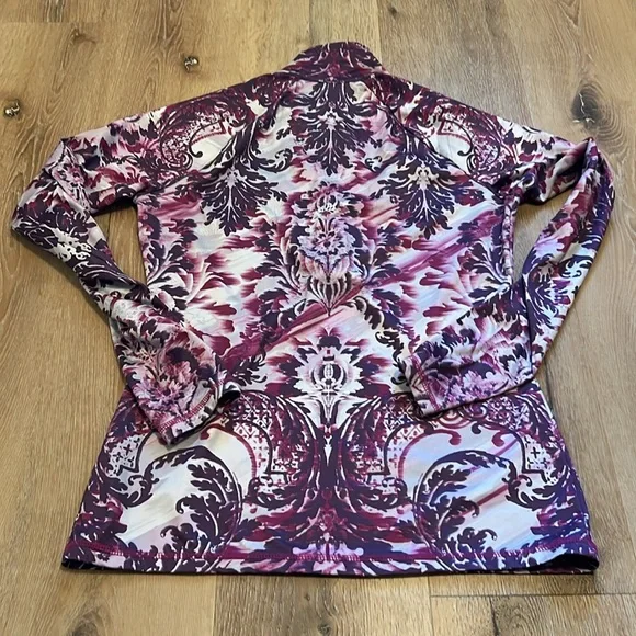 Athleta Quarter Zip Floral Pullover Size Medium - Picture 6 of 8